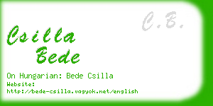 csilla bede business card